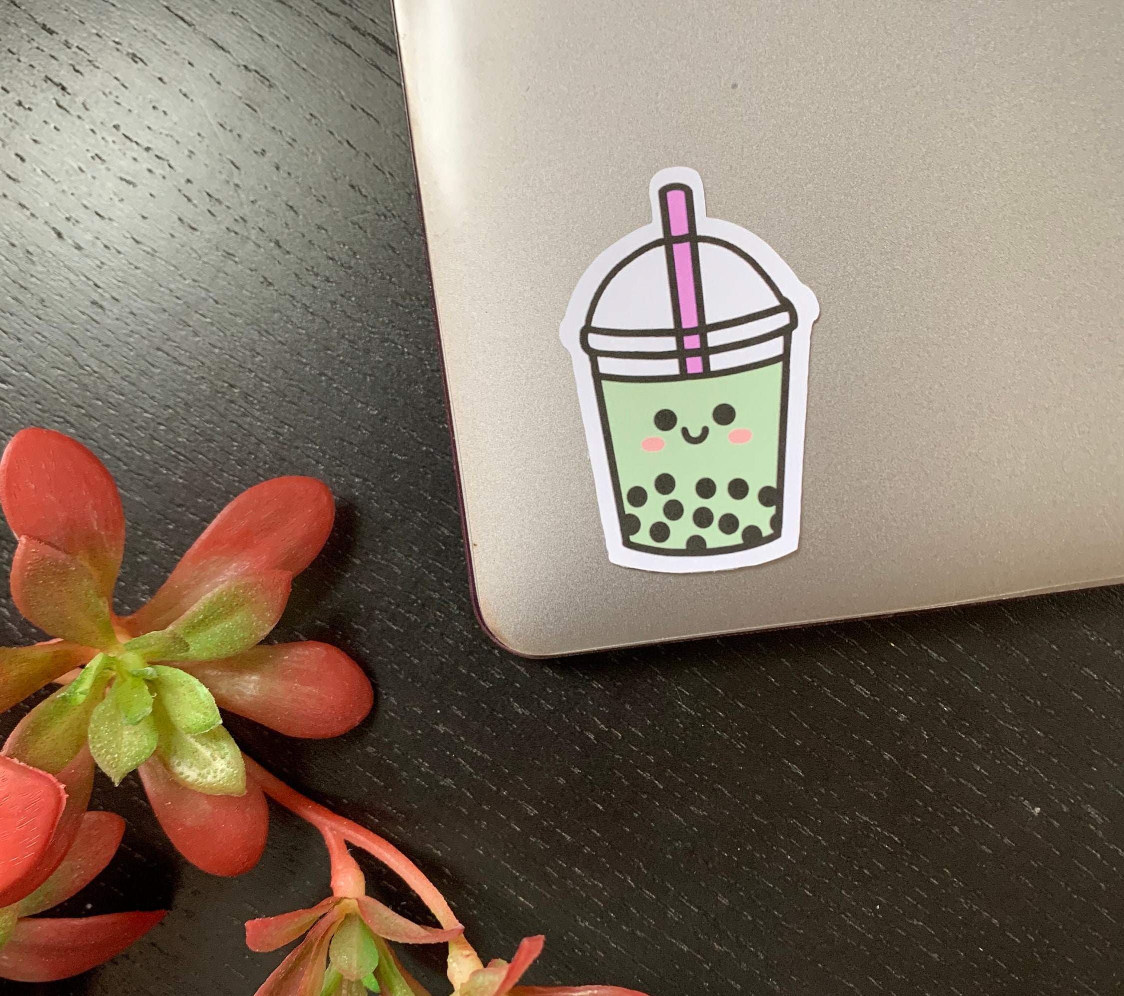 Rich Tea Computer Sticker Boba Tea Sticker | Waterproof Laptop iPad Water Bottle Bullet Journal ...
