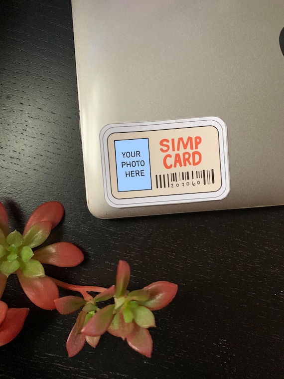 Custom Simp Card License Sticker Arthur Meme Text Anime ID | Etsy