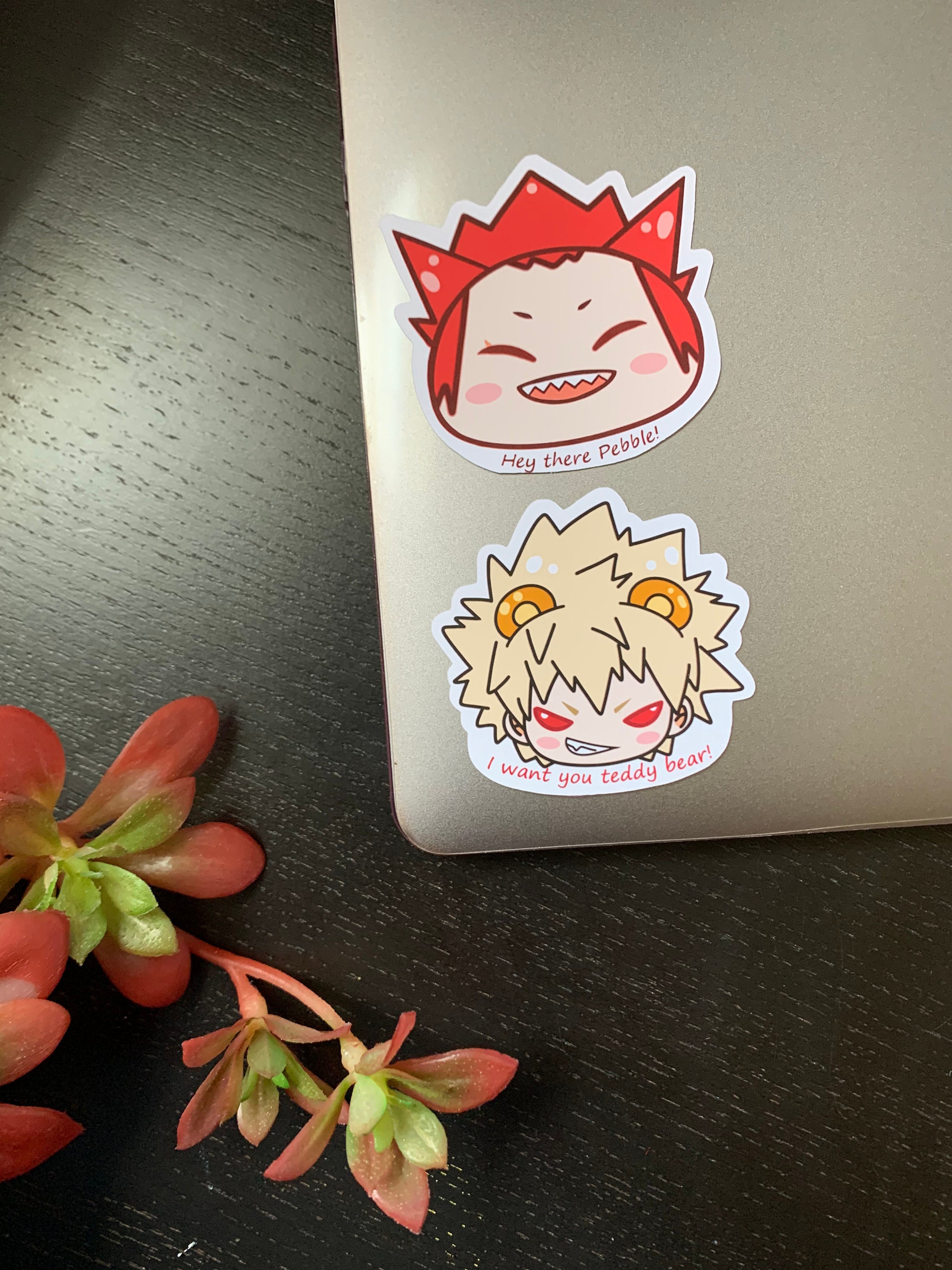 Chibi Stickers | Bakugou Katsuki Kirishima Eijiro Anime Matte Waterproof Laptop Luggage Water Bottle Planner Notebook Die Cut Vinyl