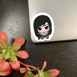 Tifa Lockhart Nui Chibi Baby Aufkleber | Final Fantasy 7 VII FF7 Matt niedlicher wasserdichter Laptop Wasserflasche Notebook Vinyl