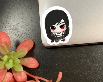 Pegatina de bebé Tifa Lockhart Nui Chibi, Final Fantasy 7 VII FF7, mate, bonita, impermeable, para portátil, botella de agua, cuaderno, vinilo troquelado
