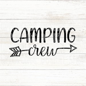 Camping Crew SVG, Cute Camping SVG, Family Camping Trip Diy Graphic Tee, Cut Files For Cricut, Camping Silhouette, Camp Squad Télécharger