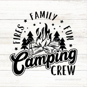 Incendies en famille, équipage de camping SVG, équipage de camping Png, SVG de feu de camp, t-shirt de camping bricolage, vie de camping, fichiers coupés de feu de camp pour Cricut