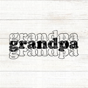 Abuelo SVG, simple abuelo SVG, diy abuelo día camiseta o sudadera SVG, lindo abuelo moderno archivo cortado para cricut, retro abuelo png