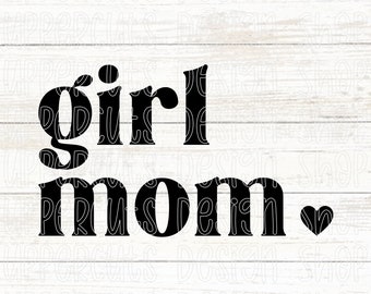 Menina Mãe SVG, Simples com um Coração