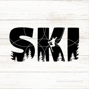 Ski SVG, Ski SVG, Tree Tops Ski Jump Svg, Ski Life Png, Adoro esquiar, Ski Bunny, Ski Bum Svg, Eu preferiria esquiar, Mountain Svg