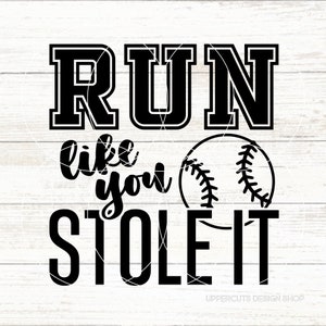 Lauf wie du es hast laufen lassen Sie uns Ball spielen, Baseball, Baseball Wortspiele, lustiges Baseball DIY T-Shirt, Baseball Cut Datei für Cricut