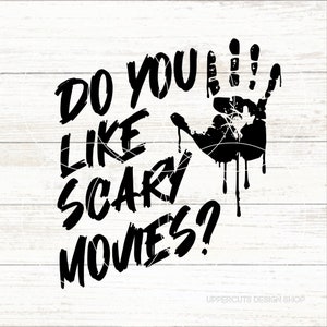 Hou je van enge films SVG, Diy Halloween T-shirt, horrorfilms Svg, Halloween SVG, enge film, Scream Svg