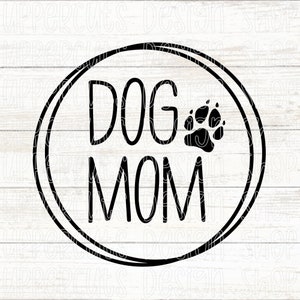 Perro mamá SVG, lindo perro pata impresión Svg, perro día de la madre Diy, perro mamá pata impresión marco Svg, Diy perro mamá camiseta Svg, perro mamá Png