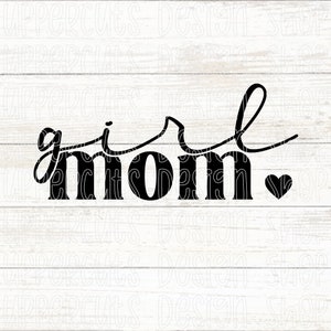 Mamá niña SVG, Archivo SVG simple de mamá niña, Gráfico de camiseta de mamá niña, Calcomanía para auto, Archivos de corte de mamá niña para Cricut, Día de la Madre PNG