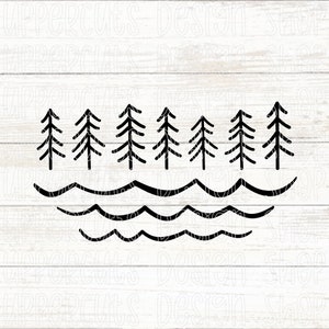 Lake And Trees SVG, Summer Lake Vacation Digital Download, Lake T-Shirt SVg, Cottage Life SVG, Lake Days Cut File For Cricut