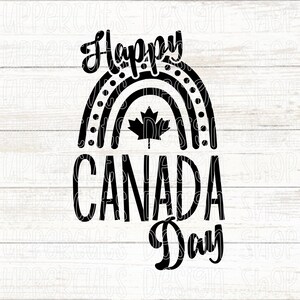 Canada Day SVG, Happy Canada Day, Canada Day T-shirt SVG, Diy Canada Day Project, Boho Rainbow Canada Day Png File for Cricut