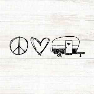 Peace Love Camping SVG, schattige camping SVG, familie camping reis gesneden bestanden voor Cricut, ik zou liever kamperen, camping T-shirt Svg, RV Life