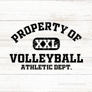 Propiedad de voleibol SVG, Departamento atlético de voleibol SVG, Voleibol XXL Svg, Gráfico de camiseta de voleibol, Propiedad de Svg