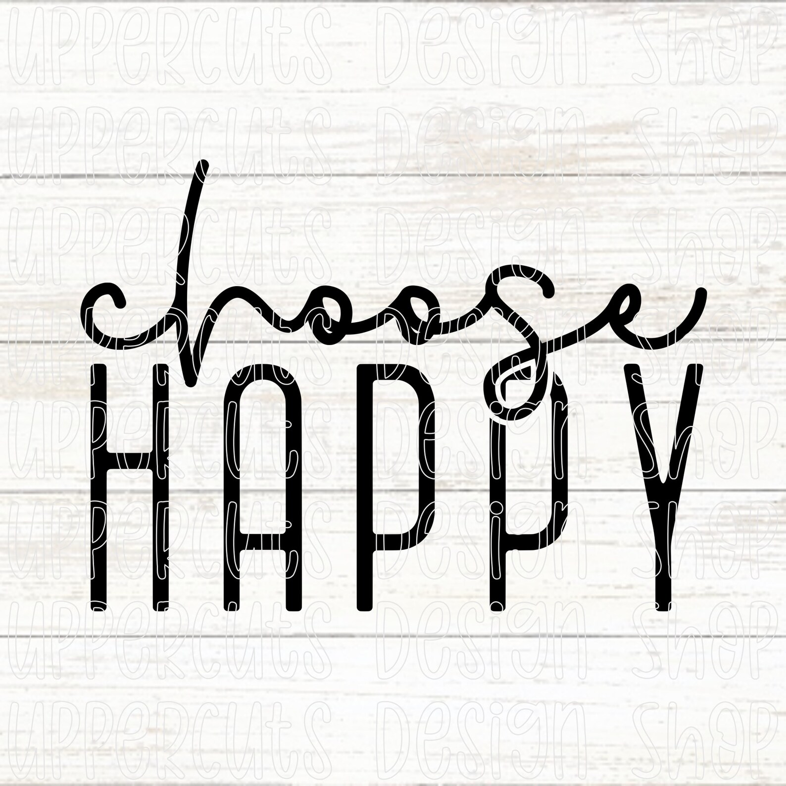 Choose Happy SVG Cute Happy Cut Files for Cricut Radiate | Etsy