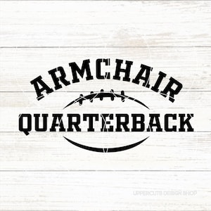 Fauteuil quarterback SVG, football, t-shirt de football bricolage, quarterback du lundi matin, cadeau pour fan de football, fête des pères, cadeau de fan de football