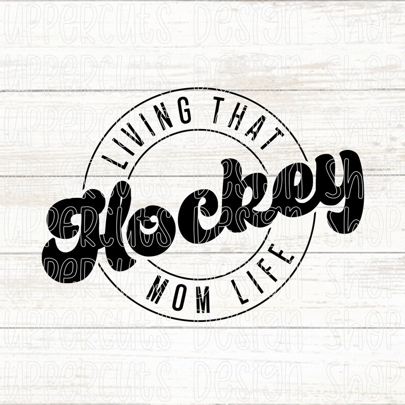 Hockey Mama SVG, Hockey Mama Leben, süße Hockey Mama Logo, DIY Hockey Mama Shirt oder Auto Aufkleber, Hockey Mama, Hockey Cricut geschnitten Datei Bild 1