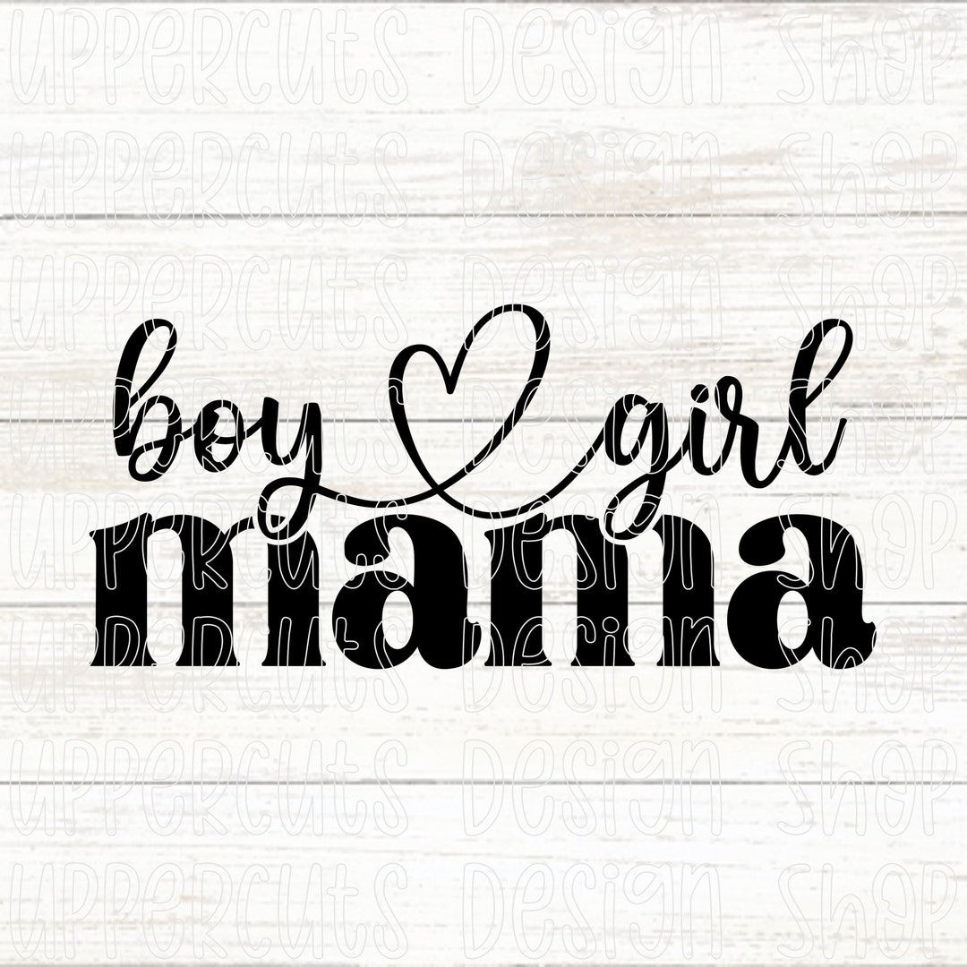 Boy Girl Mama SVG, Mom SVG File, Mom of Both Tshirt Graphic, Car Decal