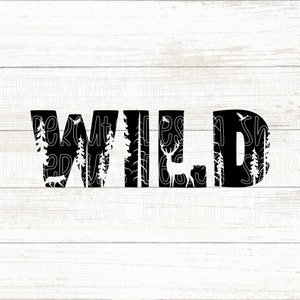 Wilde SVG-Datei, Wald Grafik, Waldtiere SVG, Natur Thema geschnitten Dateien für Cricut, wilde Silhouette, Outdoor und Natur SVG