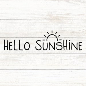 Hallo Sonnenschein SVG, süße Sommer SVG, Sonnenschein Digital Download, Hallo Sommer, DIY Grafik-T-Shirt, einfaches Sommerthema Schnittdatei