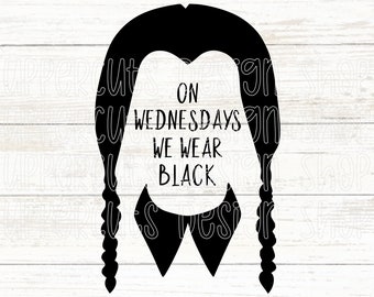 Halloween SVG, Addams Family SVG, Funny Halloween Sayings, On Wednesdays We Wear Black SVG, Halloween Cut Files For Cricut