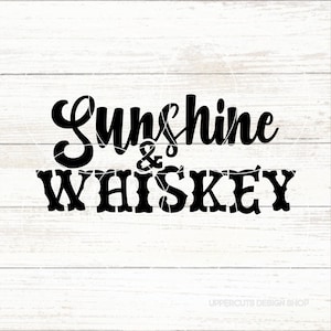 Soleil et whisky SVG, whisky SVG, Svg de musique country, whisky à boire fichier de coupe pour Cricut