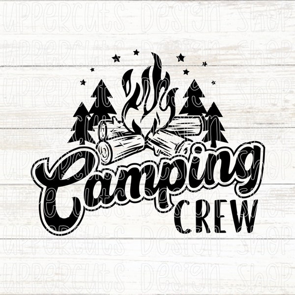 Camping Crew SVG, Camping Crew Png, Campfire SVG, Diy Camping T-Shirt, Camping Life, Campfire Cut Files For Cricut