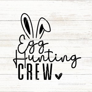 Equipo de caza de huevos SVG, Búsqueda familiar de huevos de Pascua SVG, Pascua Svg, Lindo gráfico de Pascua, Camisas de Pascua de bricolaje, Búsqueda de huevos, Archivos cortados de Pascua para Cricut
