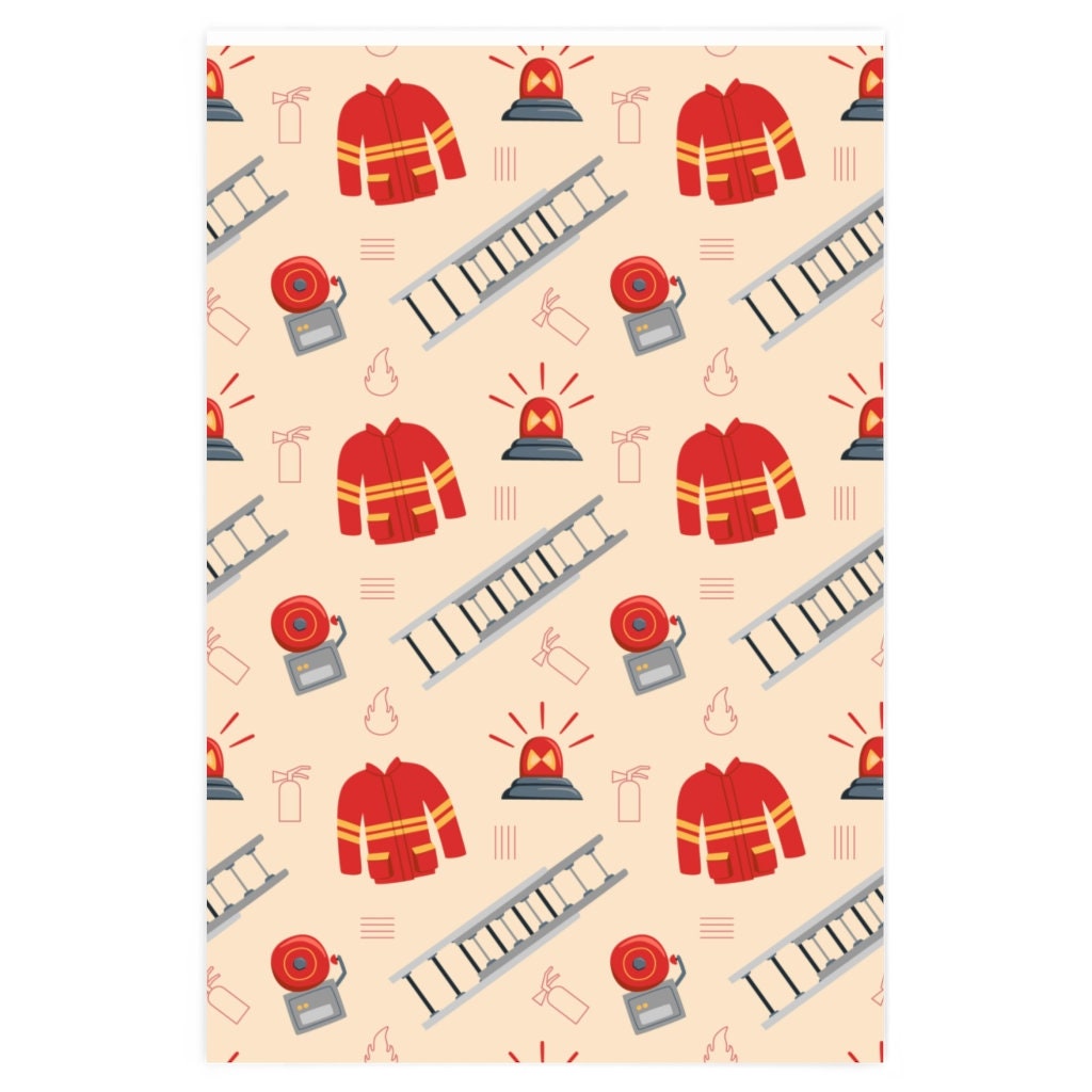 Firefighter Wrapping Paper for Gifts Firefighter Gifts Help - Etsy ...