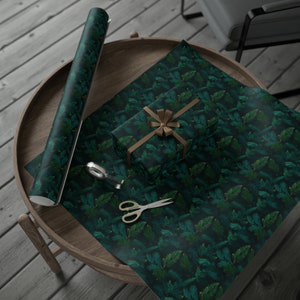 Carta da regalo con albero verde affascinante, abete, abete rosso, sempreverde, carta da regalo di Natale, regalo per amanti della natura, albero di pino