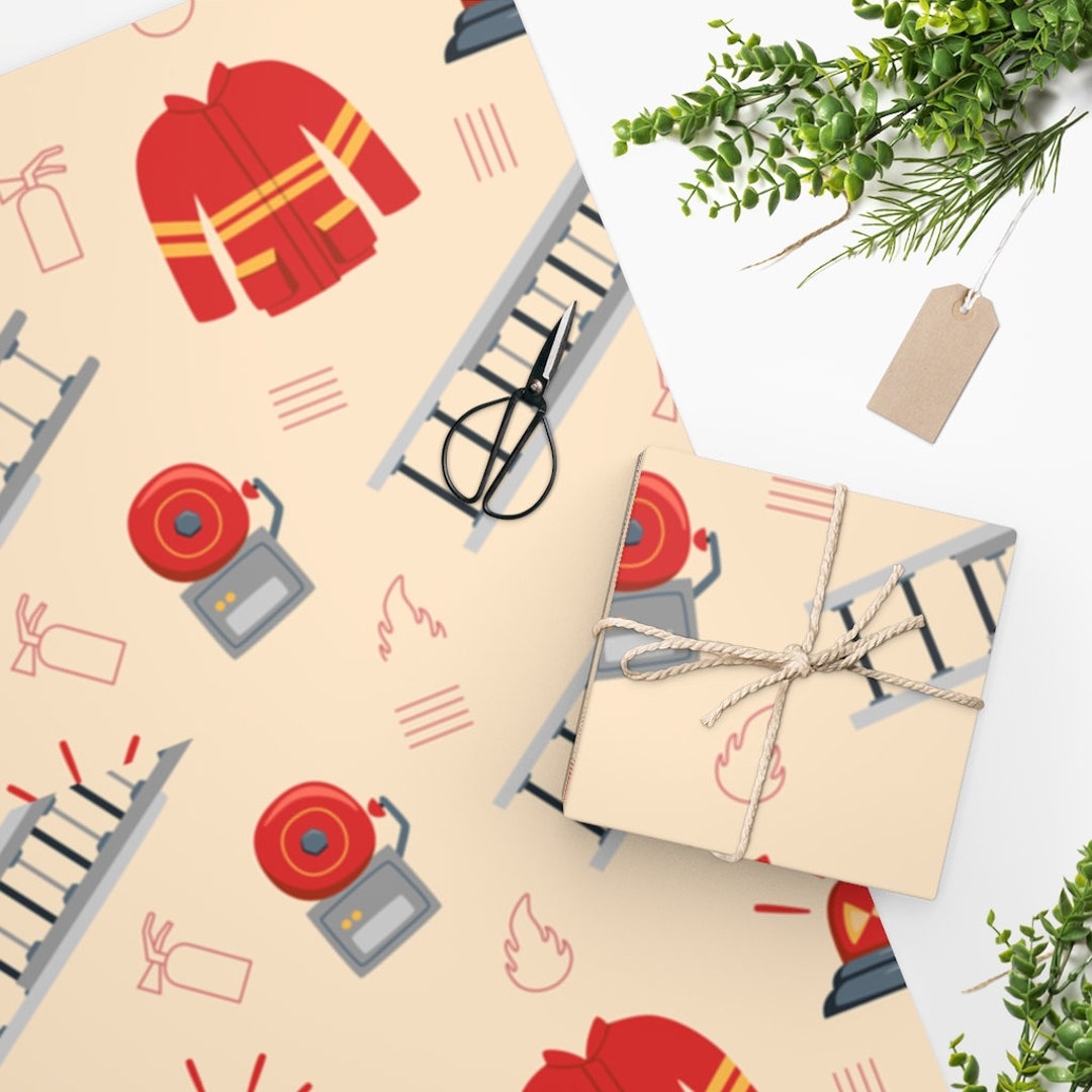 Firefighter Wrapping Paper for Gifts Firefighter Gifts Help - Etsy ...