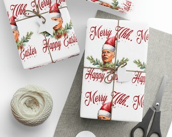 The Most Confused Biden Christmas Wrapping Paper for Gifts - Make America Great Again Gift - Let's Go Brandon Pro Trump Wrapping Paper