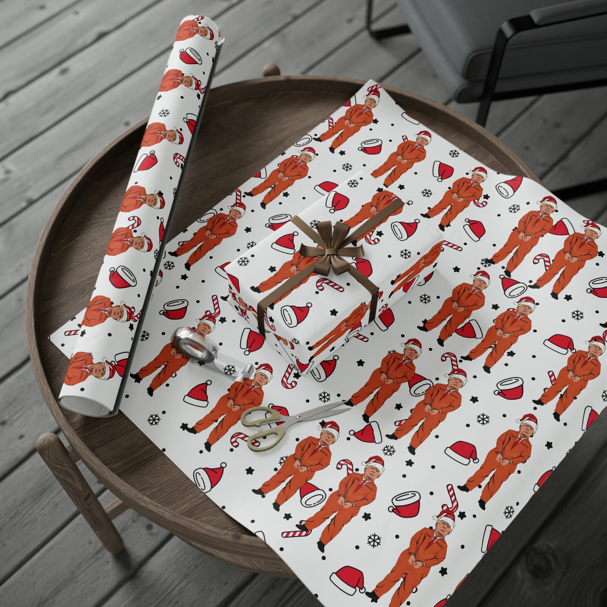 Make America Great Again MAGA Trump Wrapping Paper for Gifts - Pro Trump  Let's Go Brandon Christmas Gift Wrap Brandon Maga Gift Wrap Santa Trump