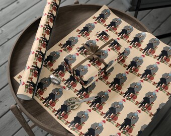 Bernie Sanders Mittens Meme Christmas Gift Wrap - Funny Bernie Wrapping Paper for Christmas Bernie Vermont Cold Mood Mittens Wrapping Paper