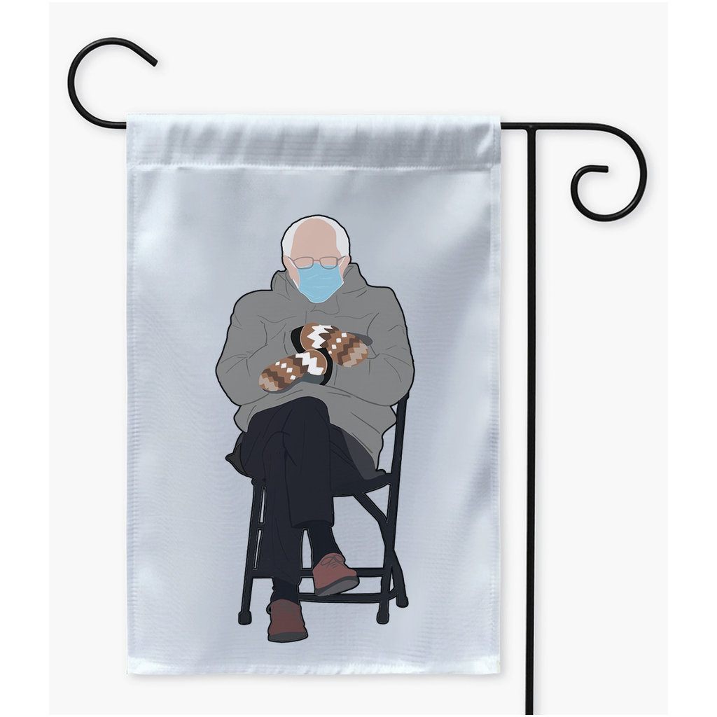 Bernie Sitting Chair Mittens Yard Flag - Bernie Sitting Meme Yard Flag ...