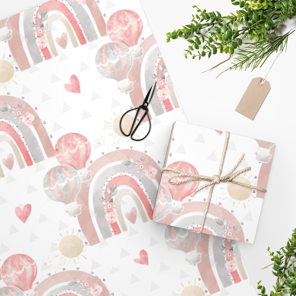 Cute Wrapping Paper for Gifts Pastel Watercolor Rainbows and Etsy UK
