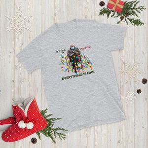 Funny Bernie Sanders Christmas Shirt 2021 - Everything is Fine 2021 Tshirt - Bernie Sanders Mittens Meme 2021 Short-Sleeve Unisex T-Shirt