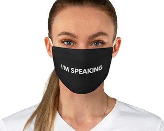 Kamala Harris Citazione da Debate Mask - Sto parlando - Kamala sta parlando - Vota Biden Harris Non Trump Pence - Sto parlando Maschera facciale in tessuto