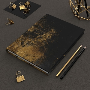 ガーリー 洋書 金 インテリア 限定値下げ Golden Waves Dotted Hardcover Journal: Blank Notebook with