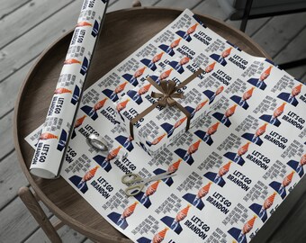 Best Birthday Wrapping Paper Confused Biden Trump Birthday Wrapping Paper Gift - Make America Great Again Gift Let's Go Brandon Biden Fail