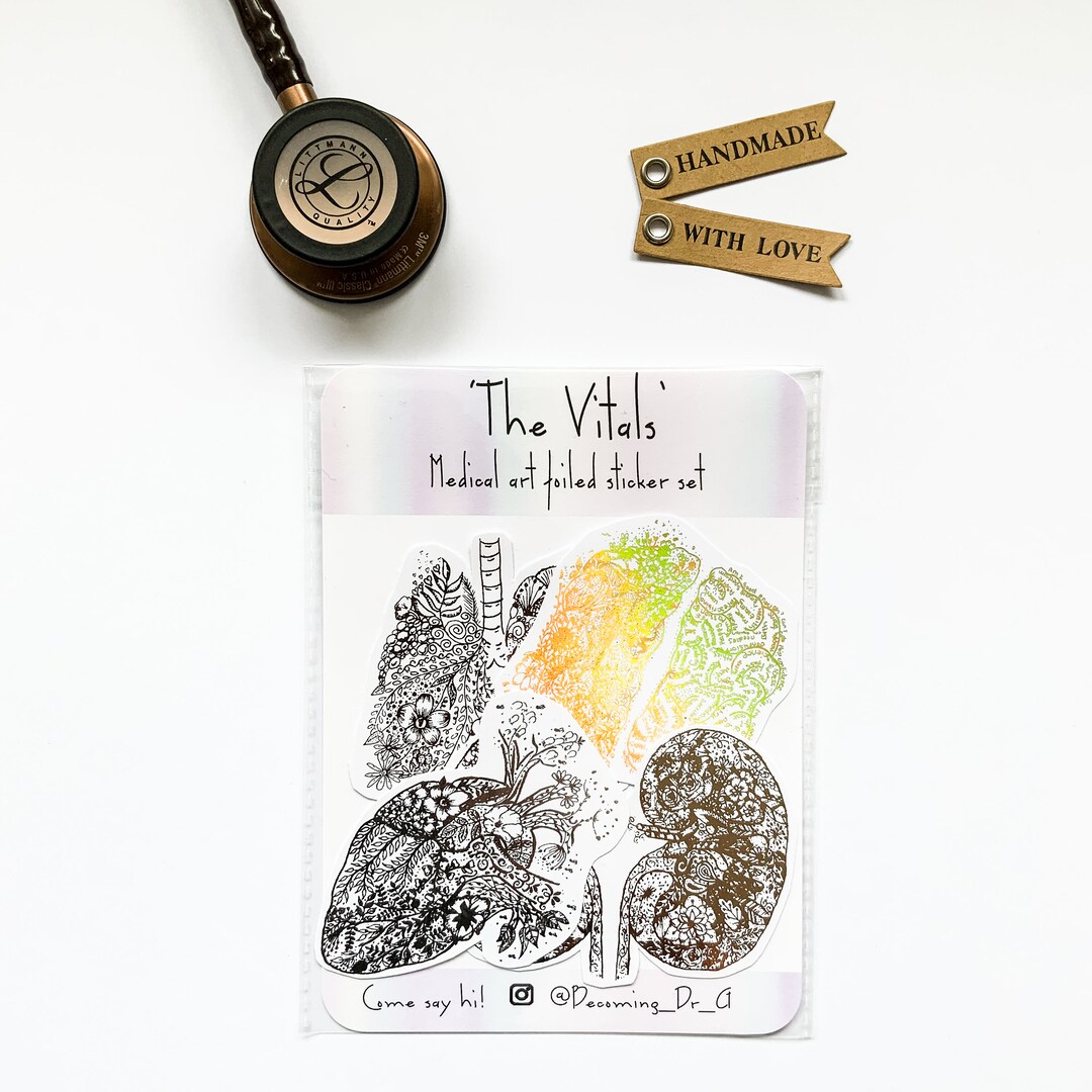 Metallic Sticker Pack Anatomy Stickers Laptop Stickers Foiled Stickers ...