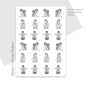 Petits autocollants bébé pingouin | Feuilles d'autocollants Bébés pingouins | Stickers bébé animal | Cadeaux