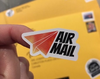 Glossy Air Mail Stickers | Letterman Labels | Envelope Stickers | Cute Airmail Stickers | Return address Labels |