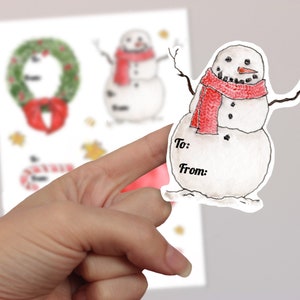 Stickers voor kerstcadeaulabels | Kerstmis tot van tags | Inpakbenodigdheden | geschenken | wintercadeaukaartjes | huidige tags | seizoenscadeaus |