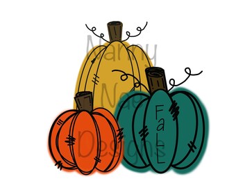 Fall/ Harvest Pumpkin PNG Digital File