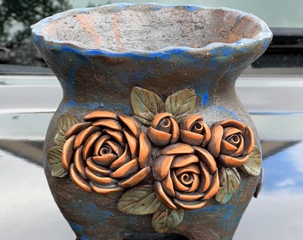 Handmade Coarse Ceramic Succulent Pot