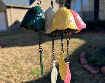 Japanese style cast iron wind chimes 3.5" wide