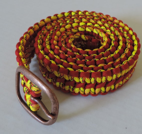 Handmade Yellow and Red Paracord Belt - Etsy