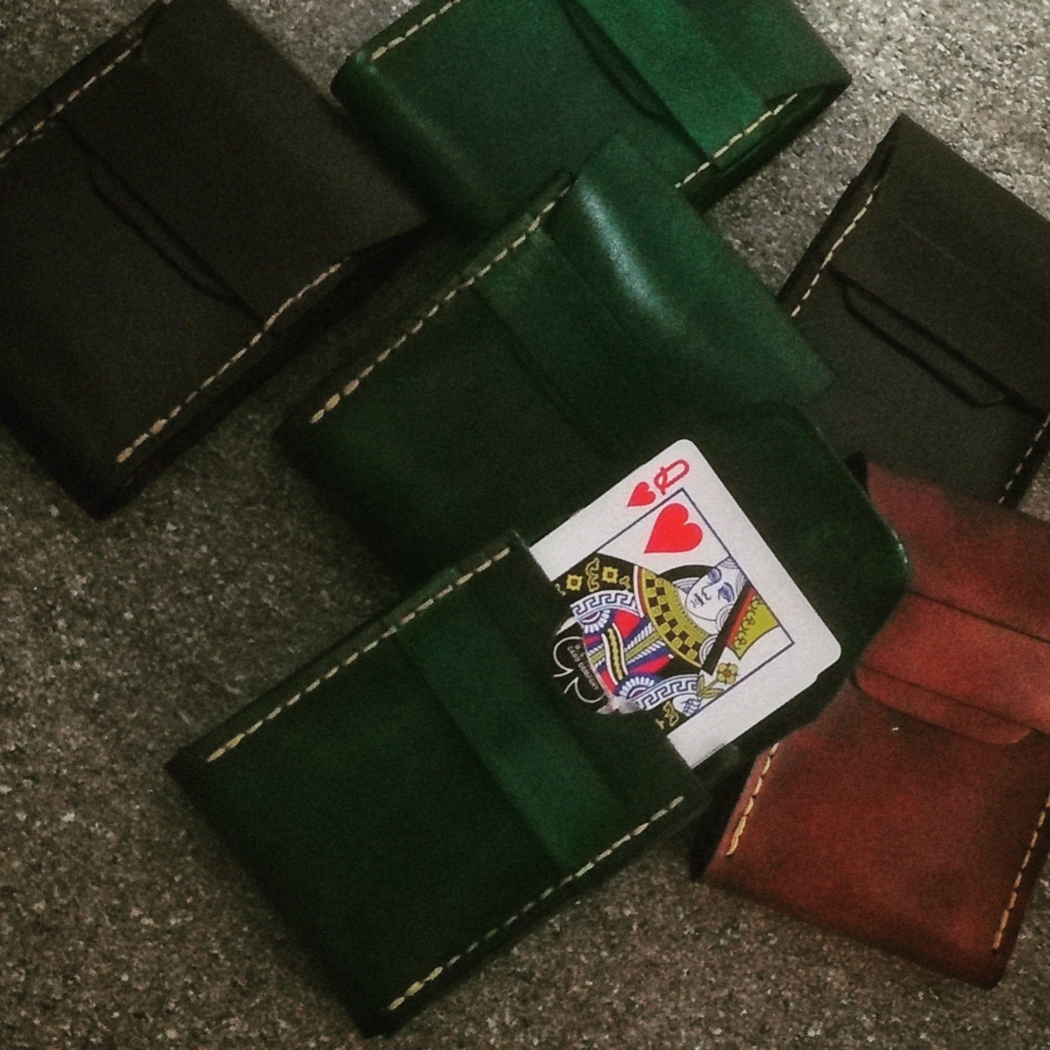 Leather Playing Card Case Etsy