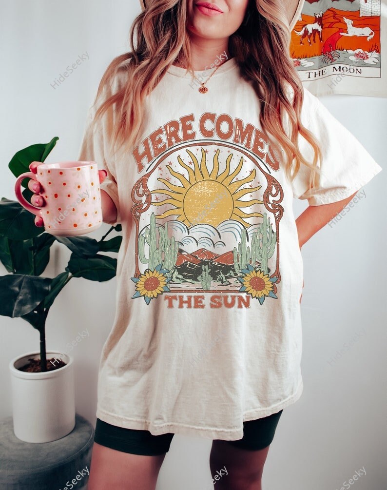 Beatles Here Comes Guitar Island The Sun Art Customized T-Shirt Hoodie/Long Sleeve/Tank Top/Sweatshirt 